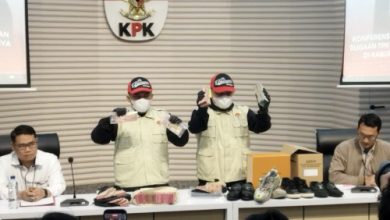 Konferensi pers di KPK soal penetapan Bupati Tulungagung sebagai tersangka. Foto Antara