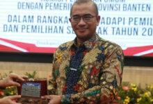 Ketua KPU RI, Hasyim Asyari soal Pemilu Serentak. Foto: Biro Adpim Banten
