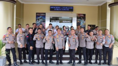 Kunjungan Kapolda Banten, Irjen Pol Rudy Heriyanto di Mapolre Serang. Foto: Yono