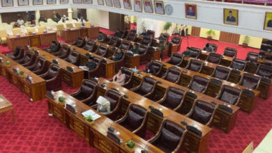 33 kursi anggota DPRD Kabupaten Tangerang kosong saat Rapat Paripurna. Foto: Iqbal Kurnia