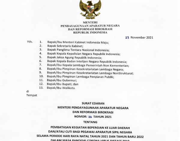 se larangan cuti nataru