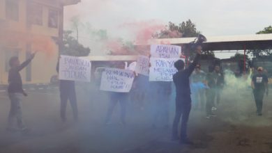 Polres Serang gelar latihan Sistem pengamanan TPS. Foto: Yono