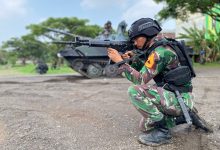 Taruna AAL berlatih di Yonranratfib dan Yontankfib 2 Mar. Foto: Ahmad Munawir - Menkav 2 Mar