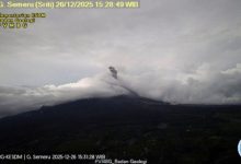 Letusan Gunung Semeru. Foto Antara