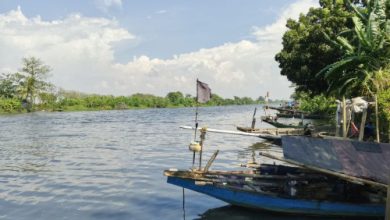 Air Sungai Ciujung tercemar limbah industri. Foto: LKBN Antara