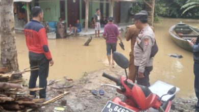 Salah satu rumah yang tedampak banjir di Lebak. Foto Antara