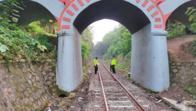 lokasi jembatan KA di Cikeusal. Foto: Yono