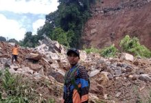 Lokasi tanah longsor di Kecamatan Padarincang, Kabupaten Serang. Foto Yono