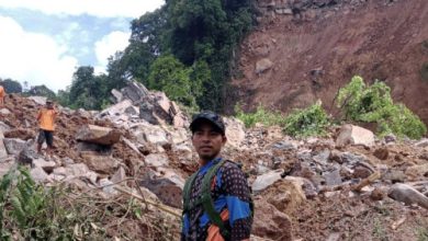 Lokasi tanah longsor di Kecamatan Padarincang, Kabupaten Serang. Foto Yono