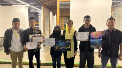 Lomba Kaligrafi di Ramadan Fest Golkar DKI Jakarta. Foto: Iqbal Kurnia