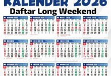 Daftar long weekend dalam kalender Indonesia tahun 2026. Foto Daeng Yusvin