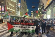 Long Marc Warga Jepang membela Palestina. Foto: Antara