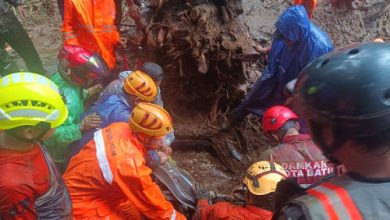 Tim SAR Gabungan longsor Mojokerto. Foto: Antara