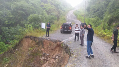 Lokasi longsor di Ciparay - Cikumpay, Kab Lebak. Foto: Biro Adpim Banten