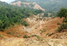 Salah satu lokasi longsor di Kabupaten Lebak. Foto: Antara