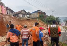 Salah satu lokasi longsor di Kabupaten Lebak. Foto: Antara