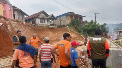 Salah satu lokasi longsor di Kabupaten Lebak. Foto: Antara