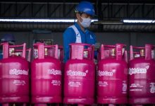 Tabung-tabung LPG Nonsubsidi. Foto Antara