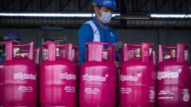 Tabung-tabung LPG Nonsubsidi. Foto Antara