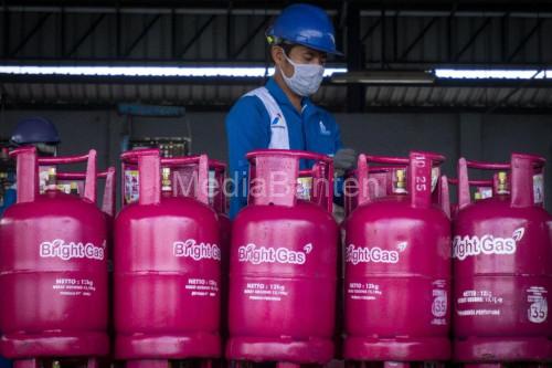 Tabung-tabung LPG Nonsubsidi. Foto Antara