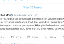 Cuitan Mahfud MD. Foto: Capture Twitter