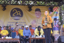Silaturahmi Airin Rachmy Diany, Balon Gubernur Banten dari Partai Golkar. Foto: Aden Hasanudin
