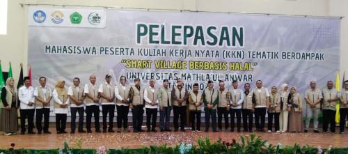 Pelepasan KKN Mahasiswa Unma Banten. Foto Nana Amdan