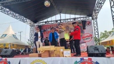 Peringaran May Day di Kabupaten Serang. Foto: Yono