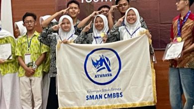 Tim Intelecta dari siswa SMAN CMMBS meraih medali emas. Foto Biro Adpim Banten