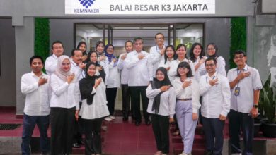 Menaker, Yassierli di Balai Keselamatan dan Kesehatan Kerja Jakarta. Foto Biro Humas Kemnaker