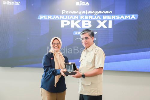Menaker, Yassierli dalam PKBI XI Telkom. Foto Biro Humas Kemnaker