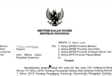 Surat Mendagri soal Pj Gubernur. Foto: Capture Pdf