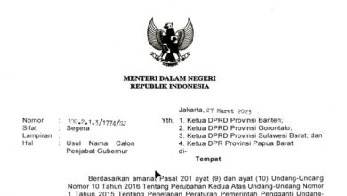 Surat Mendagri soal Pj Gubernur. Foto: Capture Pdf