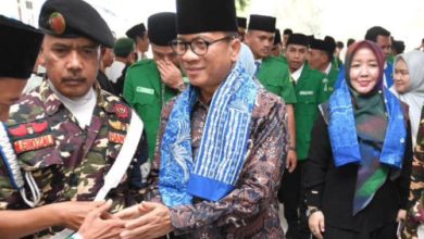 Mendes PDT, Yandri Susanto dalam pelatikan GP Ansor Kab Serang. Foto: Antara