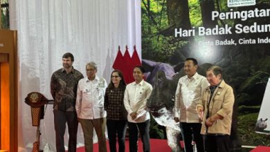 Menhut Raja Juli Antoni memperingati Hari Badak Sedunia. Foto: Antara