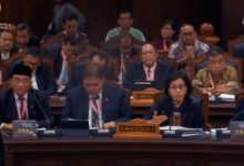 Empat Menteri Jokowi memberikan keterangan di sidang PHPU Pilpres 2024 di MK. foto DeikNews