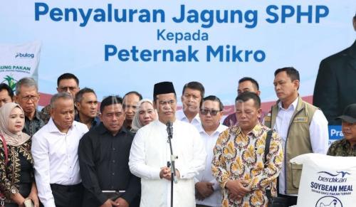 Menteri Pertanian, Andi Amran Sulaiman soal penyaluran jagung SPHP. Foto Antara