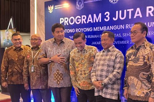 Menteri PKP, Maruara Sirait di acara BTN. Foto: Antara