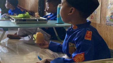 Menu spesial dari SPPG Polres Serang. foto Yonno