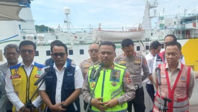 Kunungan Kakorlantas Polri, Irjen Pol Agus Suryo Nugroho ke Pelabuhan Merak. Foto Daeng Yusvin
