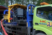 Mobil pompa portable. Foto Antara