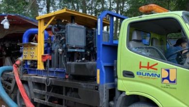 Mobil pompa portable. Foto Antara