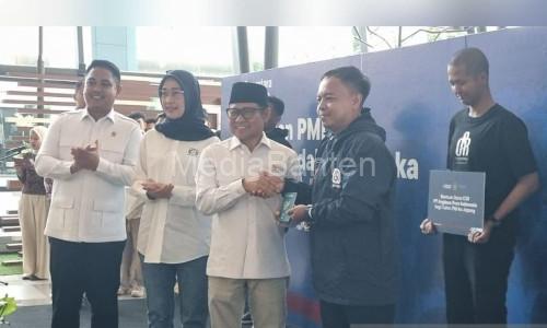 Menko Pemberdayaan Masyarakat, Muhaimin Iskandar melepas 200 Pekerja Migran Indonesia. foto Antara