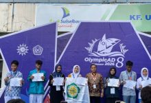 SMA Muhi Yogyakarta jadi juara umum Olimpiade Ahmad Dahalan di Makasar. Foto Yusron Adi Darmawan