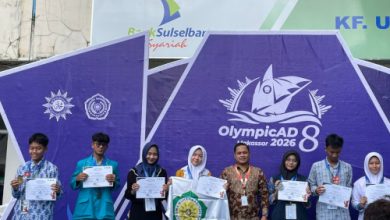 SMA Muhi Yogyakarta jadi juara umum Olimpiade Ahmad Dahalan di Makasar. Foto Yusron Adi Darmawan