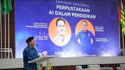 Seminar Perpustakaan AI dalam Pendidikan yang digelar SMA Muhi dan ATPUSI. Foto: Yusron Ardi Darmawan