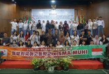 SMA Muhi Yogyakarta mendapat kunjungan delegasi Korea Selatan. Foto Yusron Ardi Darmawan
