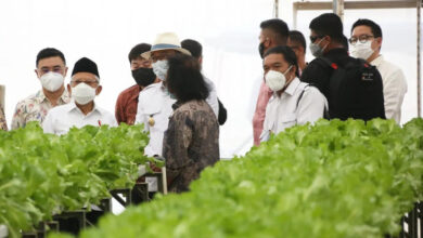 Pj Gubernur Banten, Al Muktabar mendampingi Wapres RI, KH Maruf Amin. Foto: Biro Adpim Banten