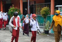 Murid SDN Kepuh di Cilegon. Foto: LKBN Antara