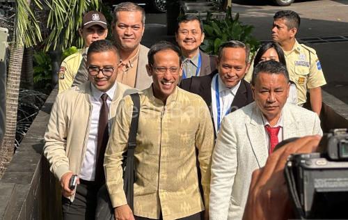 Nadiem Makarim, mantan Menteri Dikbudristek diperiksa KPK. Foto: Antara